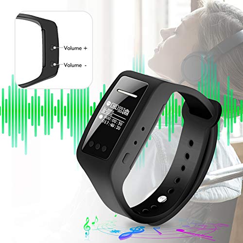 Grabadora de voz digital con grabación y reproducción activada por voz, 8 GB recargable estéreo HD grabadora de voz reproductor MP3 para conferencias, entrevistas, reuniones
