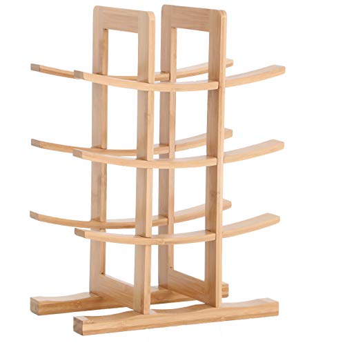 Gräfenstayn® 30551 Botelleros PORTO - apilable de madera de bambú para 12 botellas de vino- tamaño 30x16x42 cm (LxAnxAl) portabidones de vino