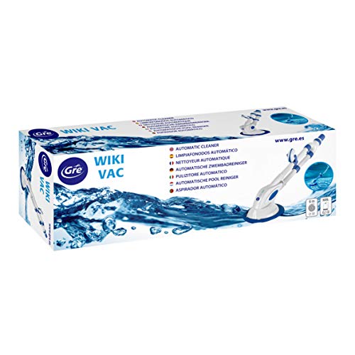 GRE 90399 – Limpiafondos aspiración automática Wiki Vac para piscinas autoportantes y elevadas, necesaria filtración mínima 0,1 CV