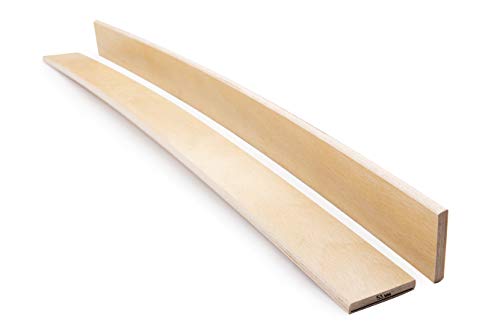 Green Design Lote de 3 láminas de 53 mm de ancho de madera de haya de repuesto para cama de 3 láminas curvadas, de doble grado A (900 mm de largo)