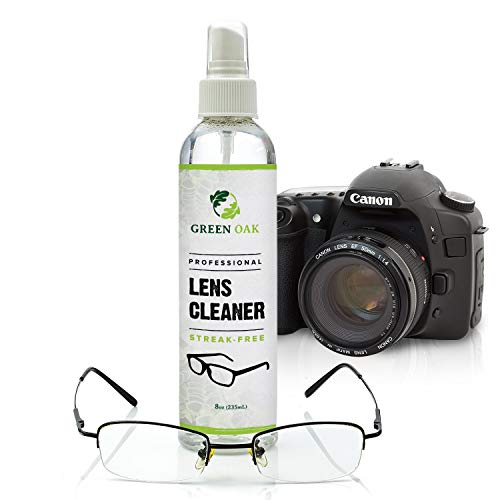 Green Oak Spray limpiador de lentes para lentes, cámaras y otras lentes: limpia suavemente las bacterias, huellas dactilares, polvo, aceite Pack de 4