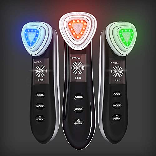 Gridinlux | Aparato Radiofrecuencia Facial | 5 Modos | Terapia de Luz Led | Antiarrugas, Anti-envejecimiento, Rejuvenecimiento | Limpieza Profunda | Cuidado Facial