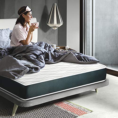 Gridinlux | Colchón Viscoelástico 90x200 cm Alba| Efecto Memoria | Altura ±12cm | Confort Máximo | Alta Densidad | Ultra Transpirable | Tejido Aloe Vera | Firmeza Media-Alta | Todas Las Medidas