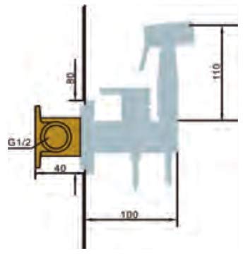 Grifo bidet empotrado Imex Serie Munich Negro RDM001-NG
