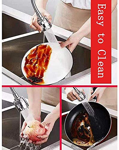 Grifo giratorio de grado para fregadero de cocina, aireador de grifo extraíble, cabezal giratorio de 360 °, cabezal de rociador de repuesto, antisalpicaduras(estilo más largo)