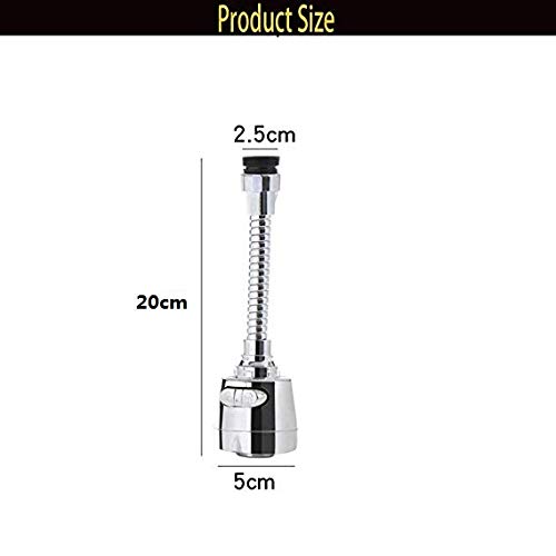 Grifo giratorio de grado para fregadero de cocina, aireador de grifo extraíble, cabezal giratorio de 360 °, cabezal de rociador de repuesto, antisalpicaduras(estilo más largo)