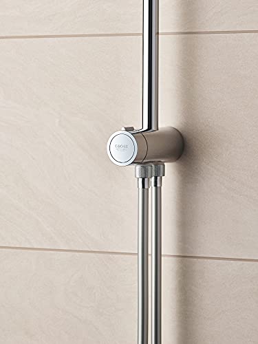 GROHE Vitalio Start System 250 Cube Sistema de ducha Flexible con inversor | Cromado | 26698000 | Ducha mural Eco mediante inversor con dos chorros | Teleducha 1 chorro