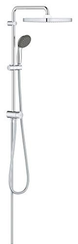 GROHE Vitalio Start System 250 Cube Sistema de ducha Flexible con inversor | Cromado | 26698000 | Ducha mural Eco mediante inversor con dos chorros | Teleducha 1 chorro