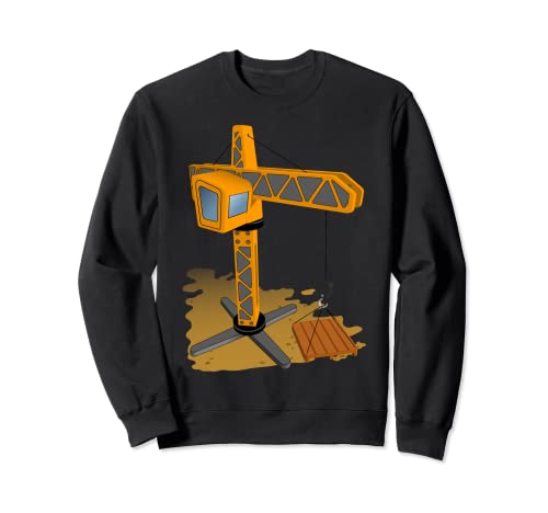 Grúa para pequeños trabajadores de la construcción en el Sudadera