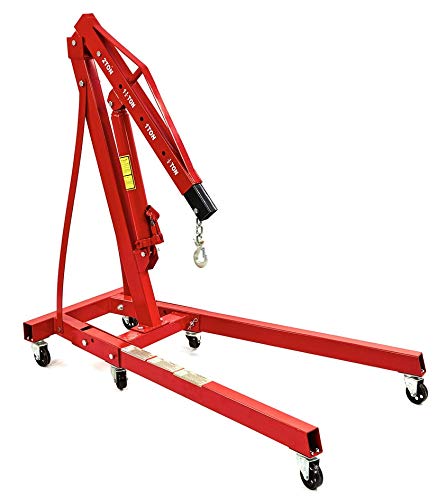 GRUA PLEGABLE 2 TONELADAS 2000kg Grúa elevación de cargas Elevar motores Brazo elevación