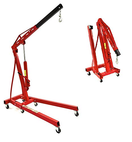 GRUA PLEGABLE 2 TONELADAS 2000kg Grúa elevación de cargas Elevar motores Brazo elevación