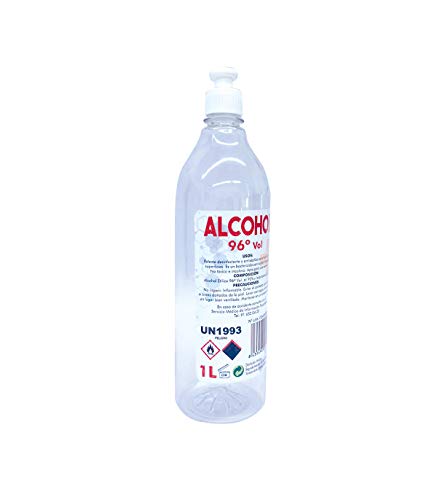 Grupo K-2 Wonduu Alcohol Etílico 96º, Antiséptico y Bactericida | Botella De 1 Litro.
