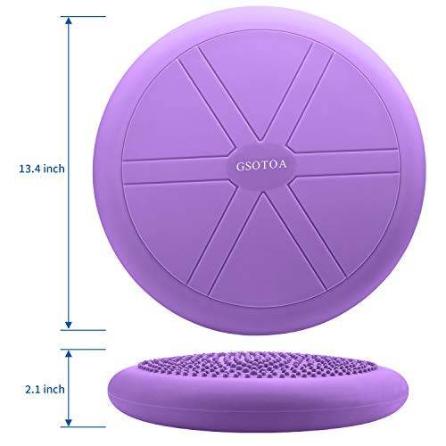 GSOTOA Cojín De Equilibrio con Bomba Cojín Oscilante Asiento De Bola Cojín De Asiento Ortopédico Anti-Explosión para Automóvil, Fisioterapia, Silla, Yoga, Fitness, Masaje