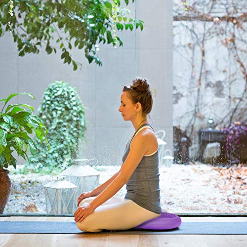 GSOTOA Cojín De Equilibrio con Bomba Cojín Oscilante Asiento De Bola Cojín De Asiento Ortopédico Anti-Explosión para Automóvil, Fisioterapia, Silla, Yoga, Fitness, Masaje