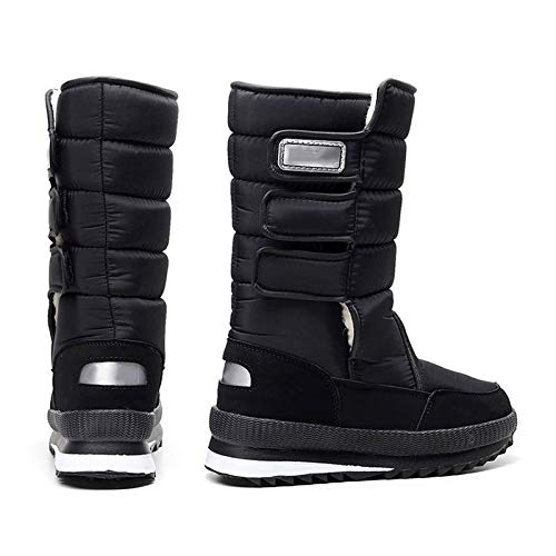 Guajave Hombres Nieve Zapatillas Botas Bajo La Rodilla Zapatos Al Aire Libre Antideslizante Impermeable Botas Calentamiento Invierno