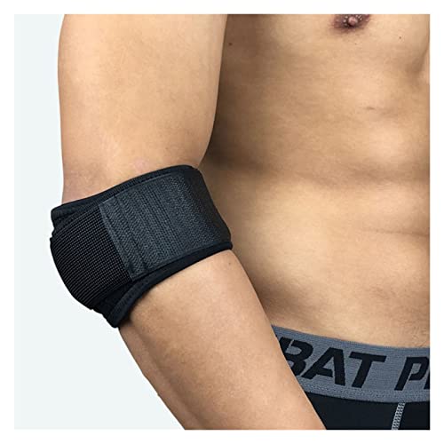 GuanRo Cinturón de Soporte de Codo Deportivo Cojín de compresión Muscular Adecuado for la protección del Codo de Baloncesto de Tenis Puede aliviar el Dolor (Color : Negro)