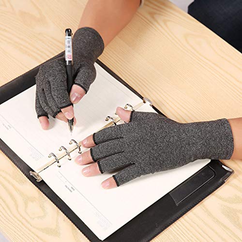 Guantes de invierno para mujeres y hombres, de Aiui, guantes de compresión sin dedos, alivio del dolor en las articulaciones, reumatoide, artrosis de mano, terapia de apoyo para la muñeca