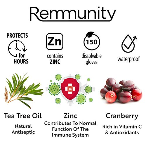 Guantes Invisibles Remmunity - Crema Protectora para Manos - Lucha Contra Virus, Bacterias y Gérmenes - Barrera Invisible Instantánea Clínicamente Probada con Antisépticos Naturales