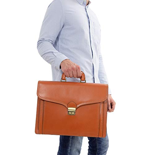 Gusti Leder 2B2-94-2 - Maletín de piel para mujer (39 x 28 x 15 cm), color marrón
