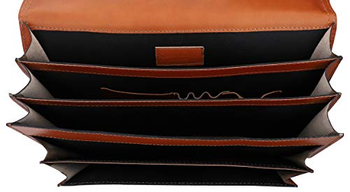 Gusti Leder 2B2-94-2 - Maletín de piel para mujer (39 x 28 x 15 cm), color marrón