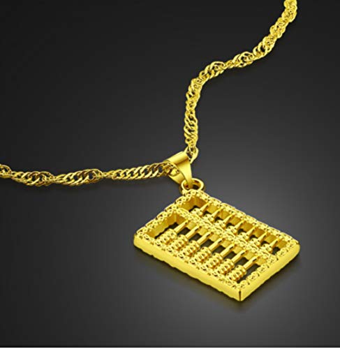 GUXUE Collar de Mujer de Moda con Colgante de ábaco de Personalidad