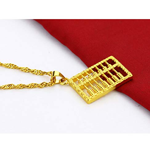 GUXUE Collar de Mujer de Moda con Colgante de ábaco de Personalidad