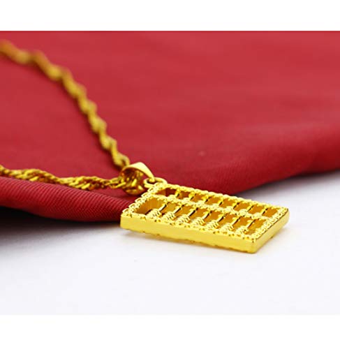 GUXUE Collar de Mujer de Moda con Colgante de ábaco de Personalidad