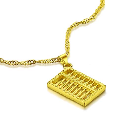 GUXUE Collar de Mujer de Moda con Colgante de ábaco de Personalidad