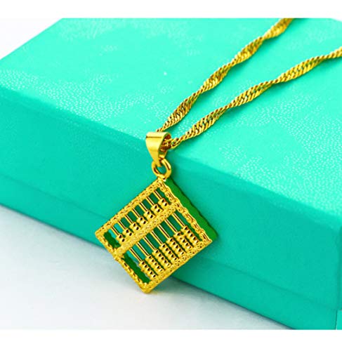 GUXUE Collar de Mujer de Moda con Colgante de ábaco de Personalidad