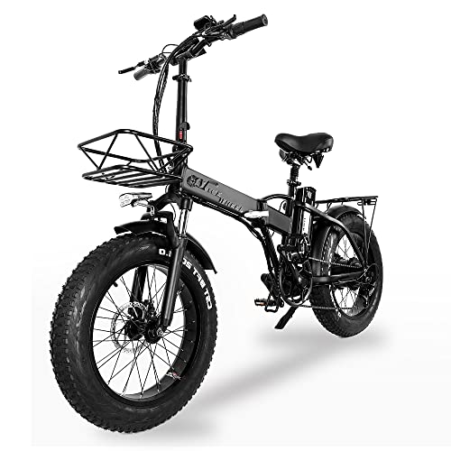 GW20 eléctrica Plegable, Bicicleta de montaña con Ruedas de 20 Pulgadas, Potente batería de Litio de 48V, Bicicleta eléctrica asistida (20Ah, Standard)