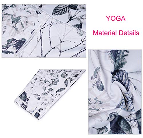 GYDD Mujeres Camo Yoga Pantalones Gimnasio Alto Gimnasio Patrimonio Control De Partículas Entrenamiento Correr Legging Pantalones De Alquiler Pantalones De Funcionamiento White Blue-XL