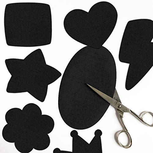 Haberdashery Online 6 rodilleras niños color Negro termoadhesivas de plancha. Coderas para proteger tu ropa y reparación de pantalones, chaquetas, jerseys, camisas. 10,5 x 8 cm. Ref. 1 Negro