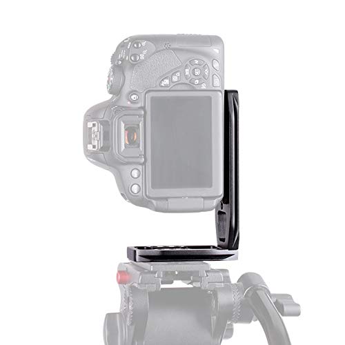 HAFOKO L Placa Vertical Soporte para Estabilizador de Cardán 1/4'' 3/8 '', Cámara DSLR en Trípode Monopie/Estabilizador Mano de 3 Ejes para Transmisión en Instagram YouTube Short Video