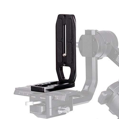 HAFOKO L Placa Vertical Soporte para Estabilizador de Cardán 1/4'' 3/8 '', Cámara DSLR en Trípode Monopie/Estabilizador Mano de 3 Ejes para Transmisión en Instagram YouTube Short Video