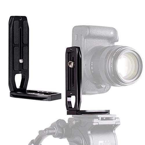 HAFOKO L Placa Vertical Soporte para Estabilizador de Cardán 1/4'' 3/8 '', Cámara DSLR en Trípode Monopie/Estabilizador Mano de 3 Ejes para Transmisión en Instagram YouTube Short Video
