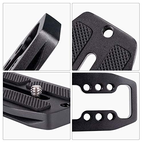 HAFOKO L Placa Vertical Soporte para Estabilizador de Cardán 1/4'' 3/8 '', Cámara DSLR en Trípode Monopie/Estabilizador Mano de 3 Ejes para Transmisión en Instagram YouTube Short Video