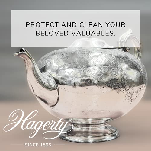 Hagerty Silver Gloves Guantes impregnados en seco para la limpieza de plata con protección contra el óxido 1 par I Guantes de pulir de algodón I Prácticos guantes para limpiar plata y metal plateado