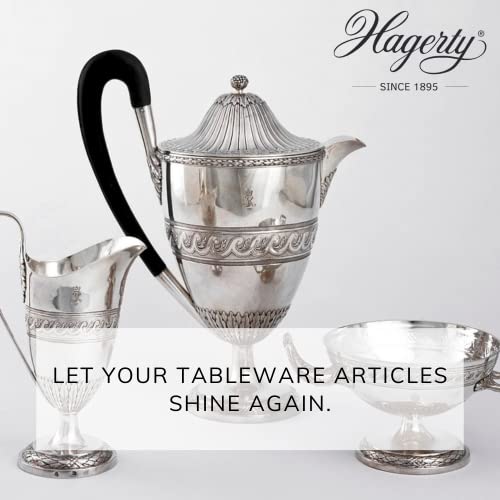 Hagerty Silver & Multimetal Foam Espuma limpiadora de plata 185g I Eficaz mousse para protección de plata y metal plateado estaño acero cromo I Limpia plata renovadora de brillo I Esponja incluida