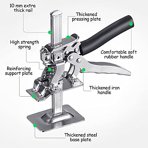 Handheld Jack/Clamp Tool, Herramienta de sujeción para suelos, ventanas, armarios, HLK, instalación en techos, – Pirate Arm Leveling Leveling Lifter herramienta de elevación, 100 kg (220 lbs)