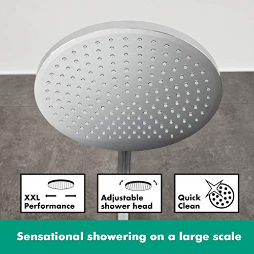 Hansgrohe 27320000 Crometta S 240 columna de ducha para la bañera, 2 tipos de chorro, cromo