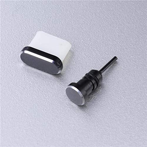 Hanxin 2PCS / Set Reemplazo de tapón Antipolvo para Xiaomi Huawei Samsung Tipo-C Enchufe estanco Conector estanco Puerto de Carga Conector para Auriculares Kit de tapón Antipolvo USB tapon
