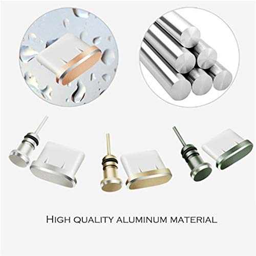 Hanxin 2PCS / Set Reemplazo de tapón Antipolvo para Xiaomi Huawei Samsung Tipo-C Enchufe estanco Conector estanco Puerto de Carga Conector para Auriculares Kit de tapón Antipolvo USB tapon