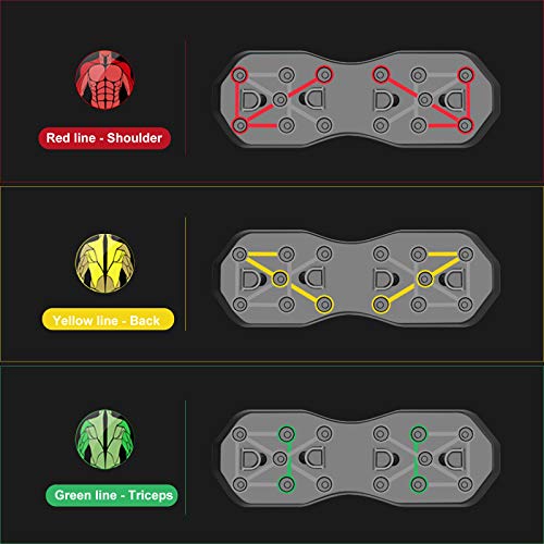 HaoKitu Push Up Board, Tabla de Flexiones, Tablero Push Up multifunción con Bandas de Fitness, Equipo de Fitness para Entrenamiento en casa Tablero de músculos para Hombres y Mujeres
