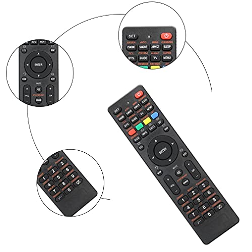 Haowen Mando a Distancia Universal de 20 m de Distancia de transmisión para Aire Acondicionado de TV Negro