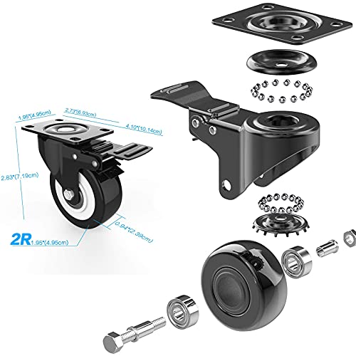 HAOYIJIA ruedas muebles,ruedas giratorias，rueda cama nido,ruedas para palets, de goma muebles,Ruedas muebles pesados,ruedas con freno，heavy furniture roller move tool,ruedas para muebles con freno