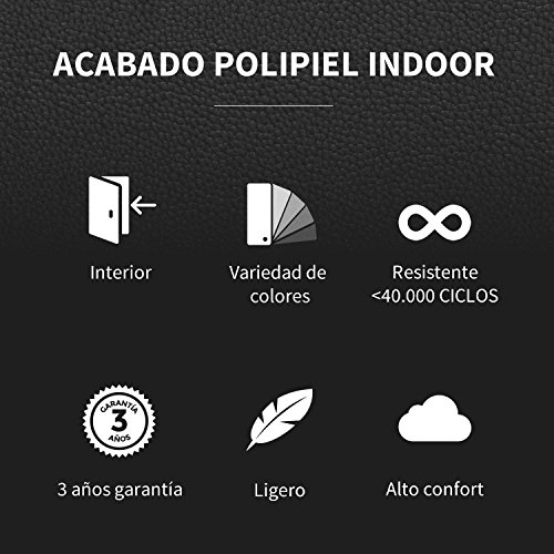 HAPPERS Puff Butaca Polipiel Indoor Azul Cielo Infantil