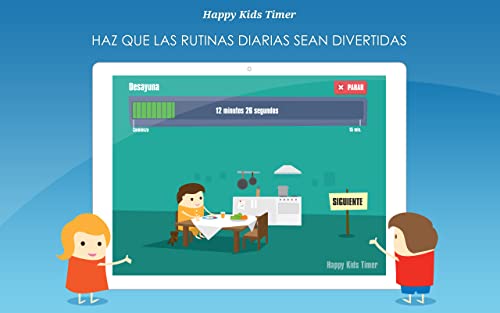 Happy Kids Timer - Aplicación para rutinas matinales, educación y motivación para ayudar a los niños con sus principales actividades diarias
