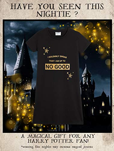 HARRY POTTER Pijama Niña, Camison Niña de Manga Corta, Ropa para Niñas 100% Algodon, Vestidos Niña para Dormir, Regalos para Niñas Adolescentes 7-14 Años (11-12 Años)