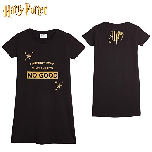 HARRY POTTER Pijama Niña, Camison Niña de Manga Corta, Ropa para Niñas 100% Algodon, Vestidos Niña para Dormir, Regalos para Niñas Adolescentes 7-14 Años (11-12 Años)