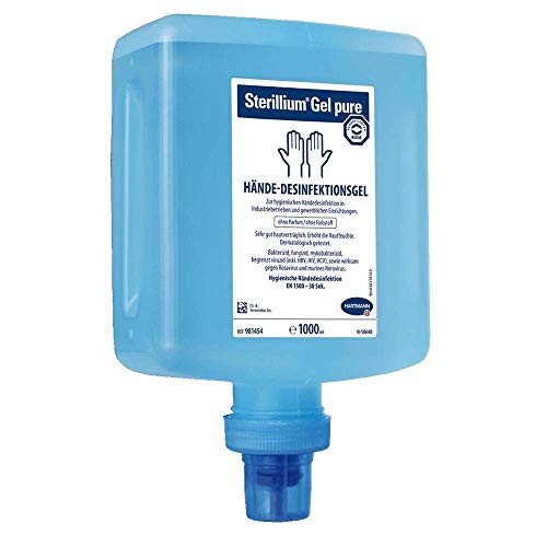 Hartmann Sterillium Gel pure Gel de manos desinfección 85% Etanol, 1 Litro botella de arriba para CleanSafe Dispensador